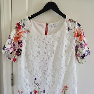 White and Flowers Dress